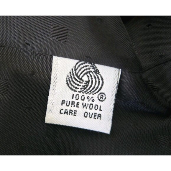 VTG Ashley Scott Coat Womens L Green Wool Long Overcoat Petite Old Money Luxury - Picture 9 of 9